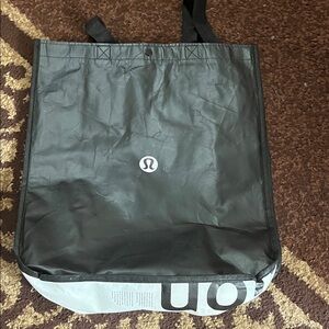 lululemon athletica Black and Gray Shopper Bag